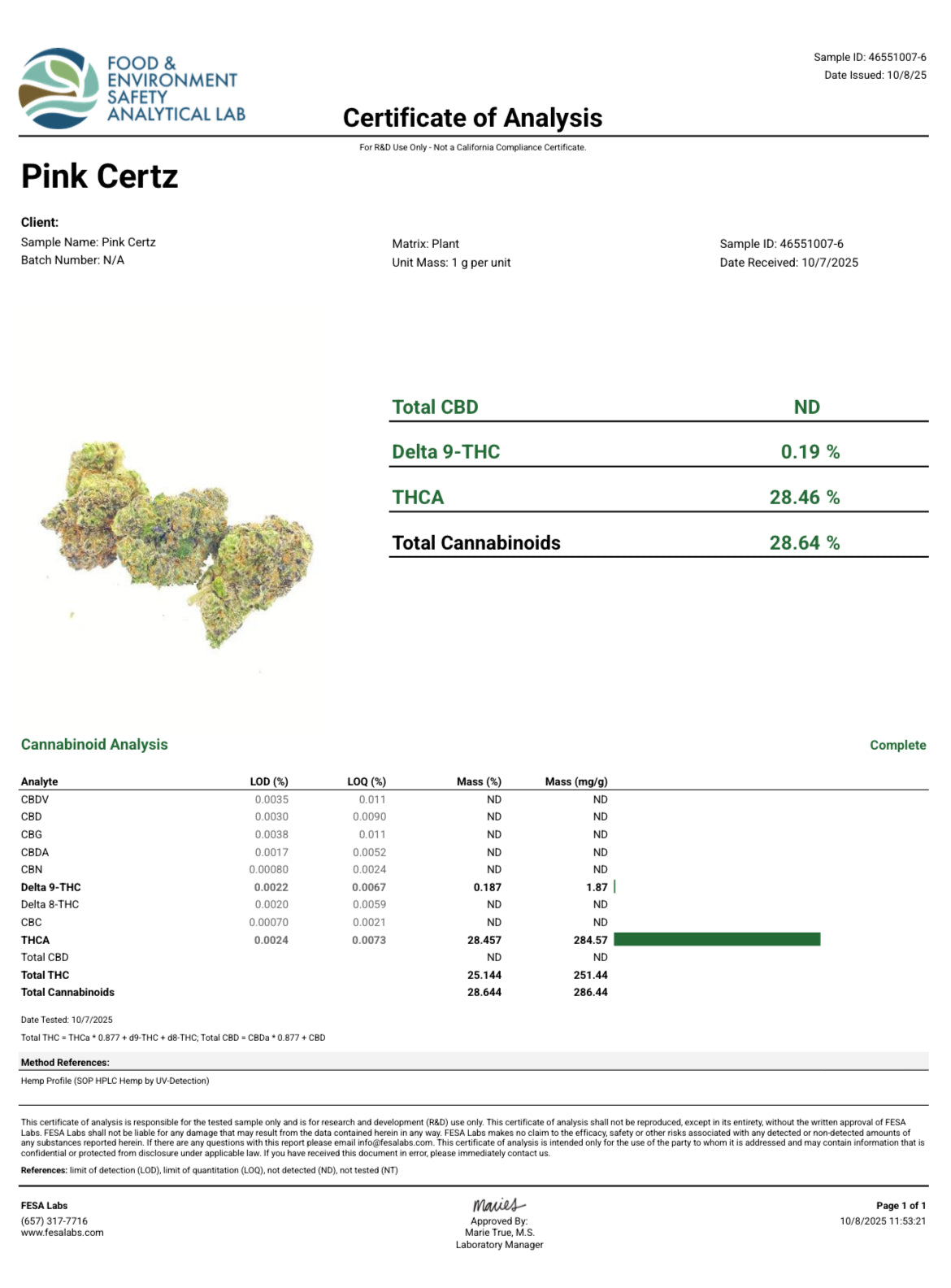 Pink Certz THCa Flower