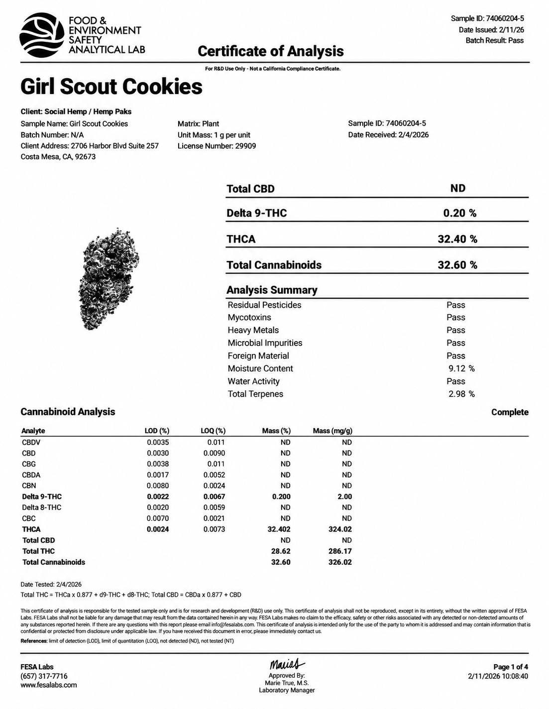 THCa Flower | Girl Scout Cookies Exotic