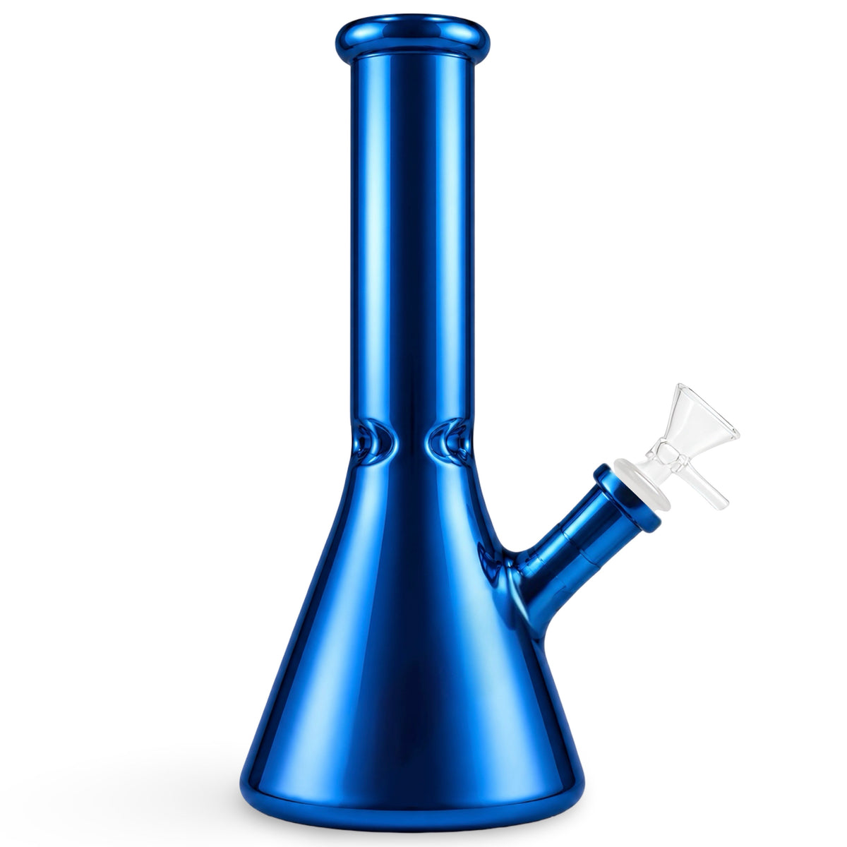 10” beaker bong metallic blue