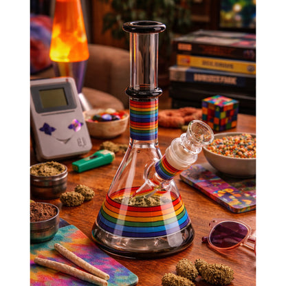 8 inch beaker bong glass water pipe