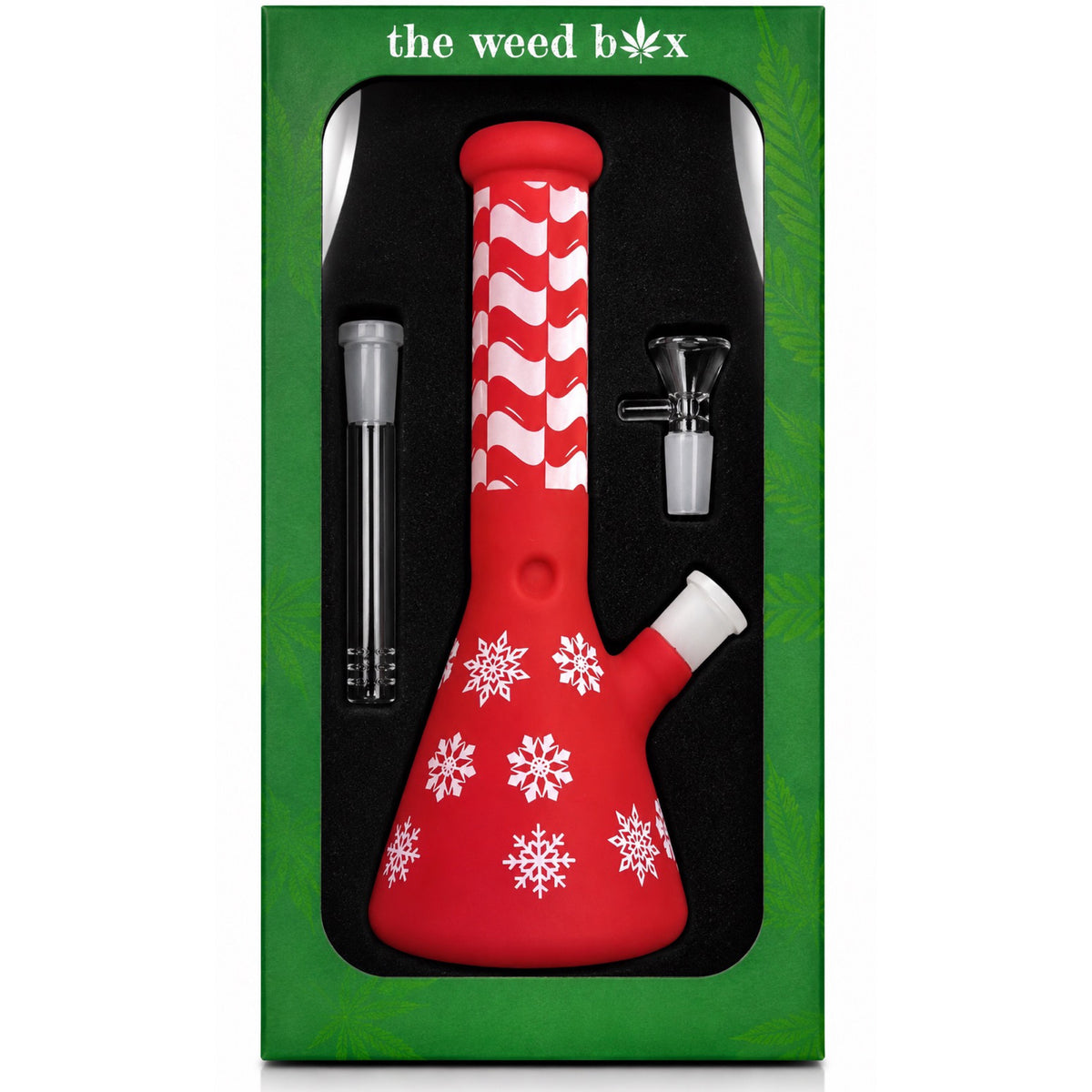 Candy Cane Beaker Bong