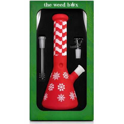 Candy Cane Beaker Bong