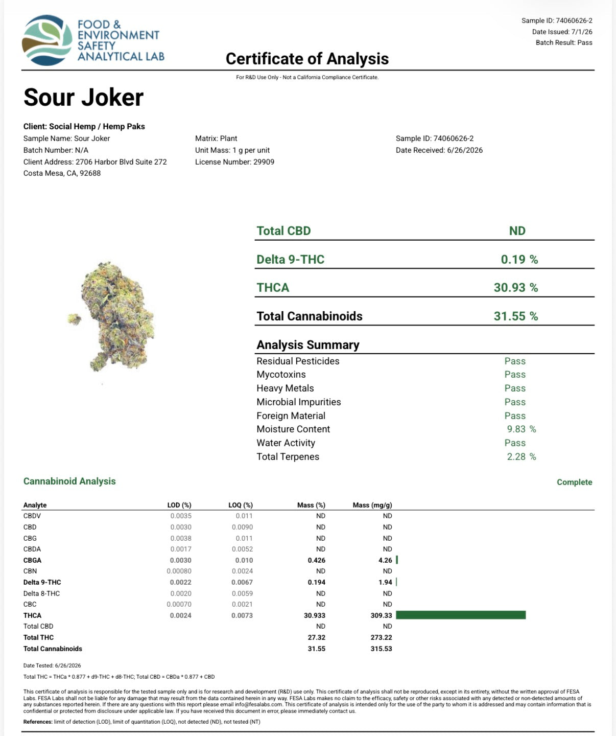 THCa Flower | Sour Joker
