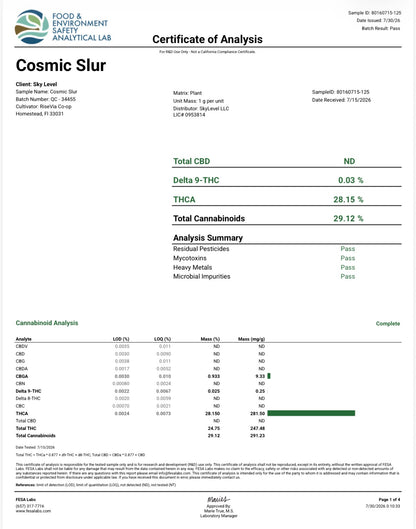 THCa Flower | Cosmic Slur Exotic