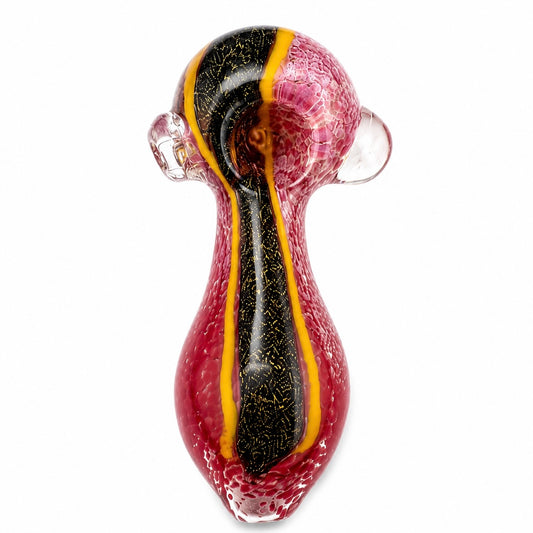 The Weed Box®️ Red + Yellow Dichro Hand Pipe | Hand Blown