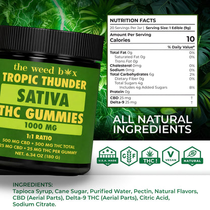 Delta-9 Gummies 1000MG | Tropic Thunder