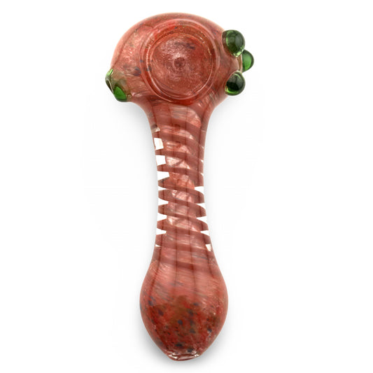 The Weed Box®️ Spiral Red Hand Pipe | Hand Blown