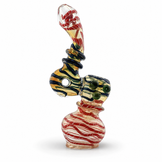 8” Water Bubbler Pipe | Hand Blown