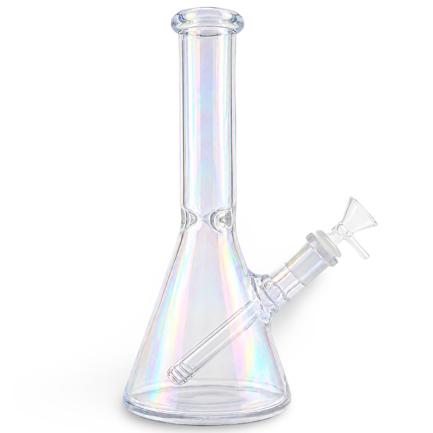 10” Beaker Bong | Iridescent Clear