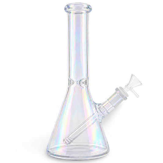 10” Beaker Bong | Iridescent Clear