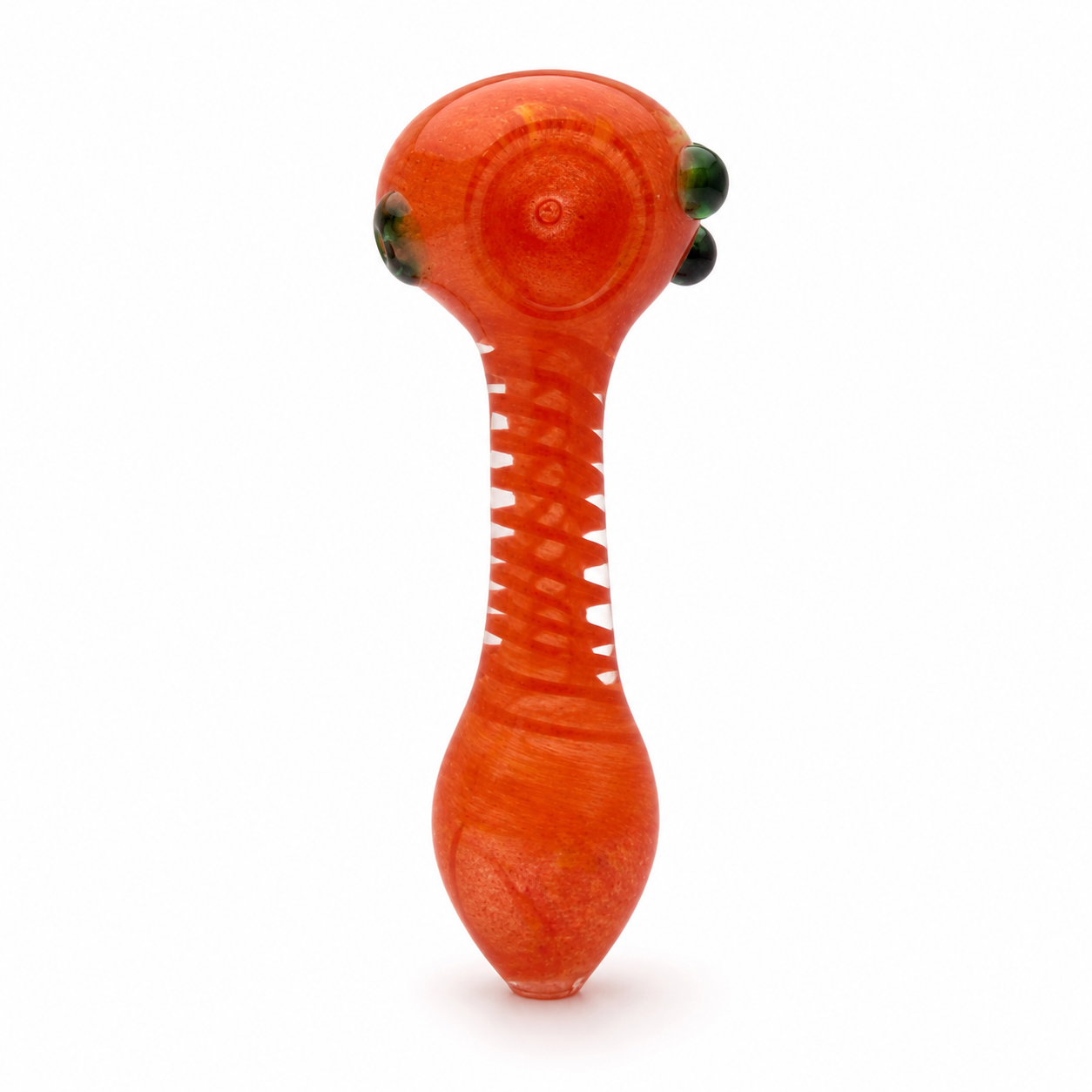 The Weed Box®️ Spiral Orange Hand Pipe | Hand Blown