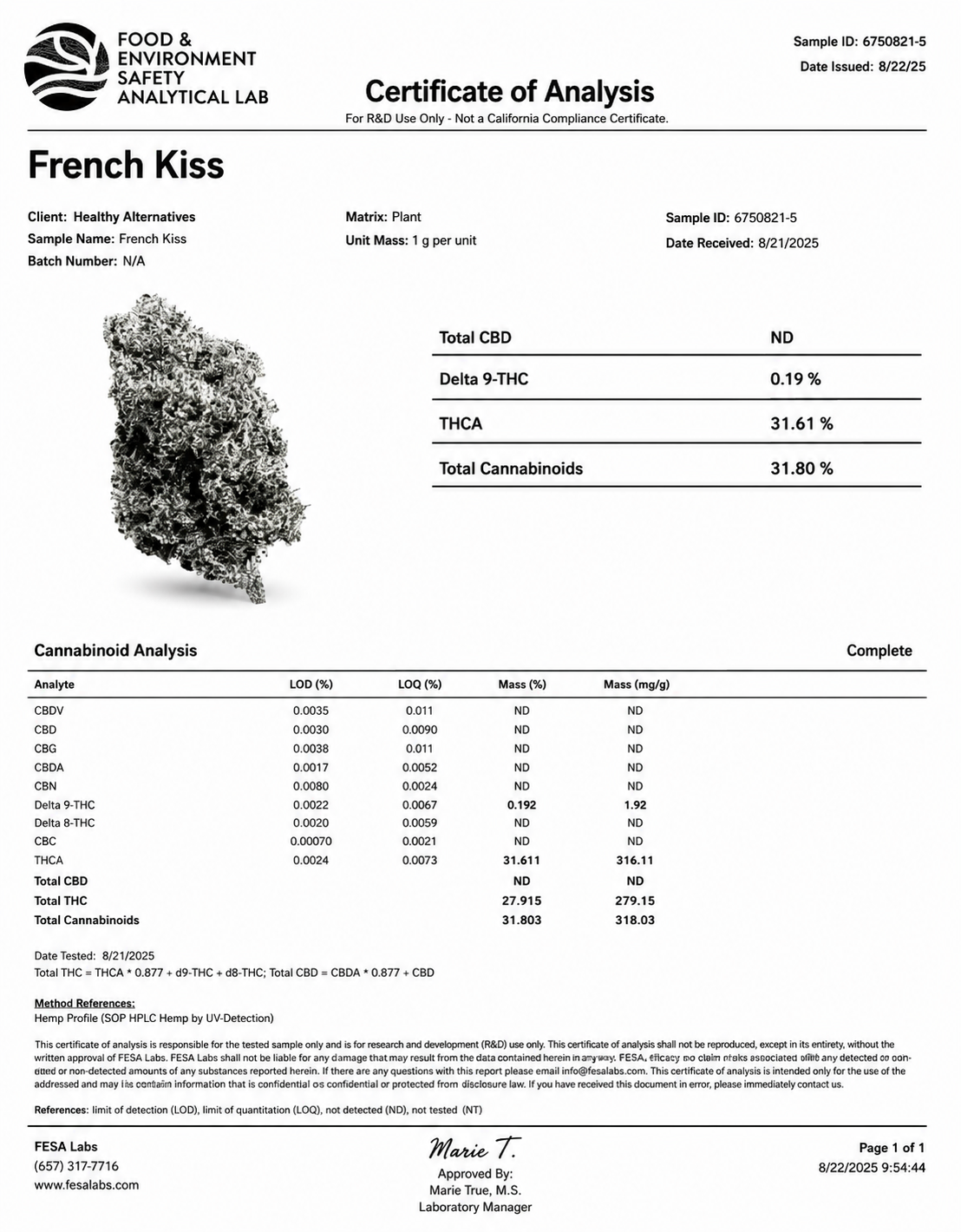 THCa Flower | French Kiss Super Exotic
