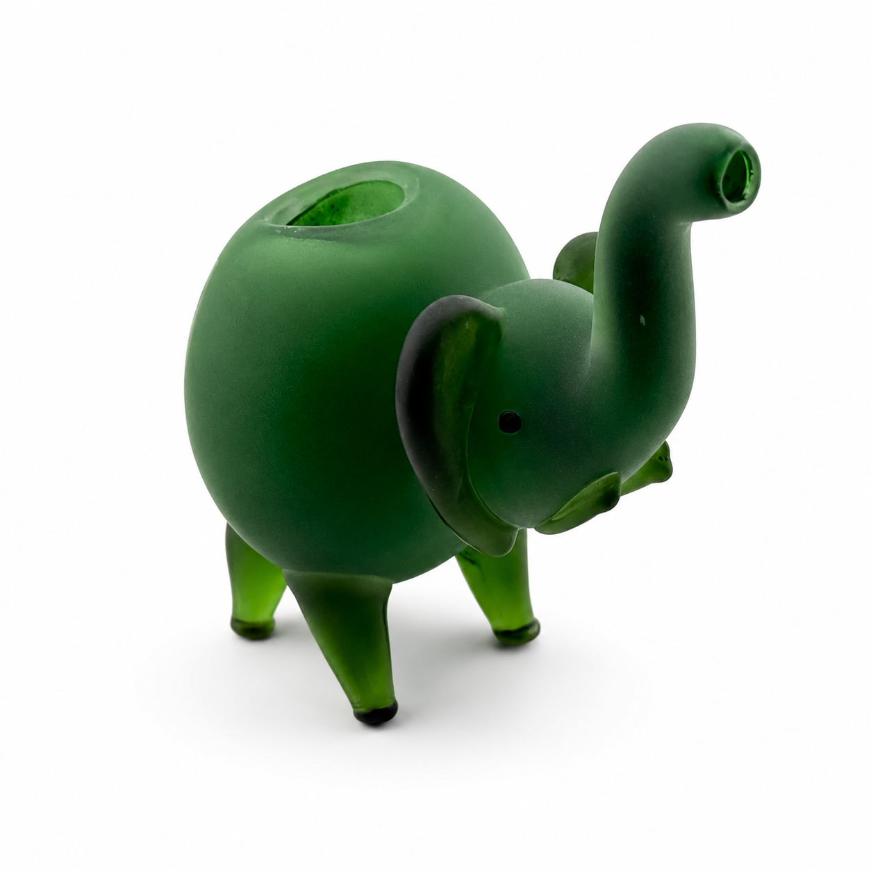 Elephant Hand Pipe | Green | Hand Blown