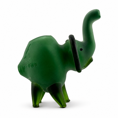 Elephant Hand Pipe | Green | Hand Blown