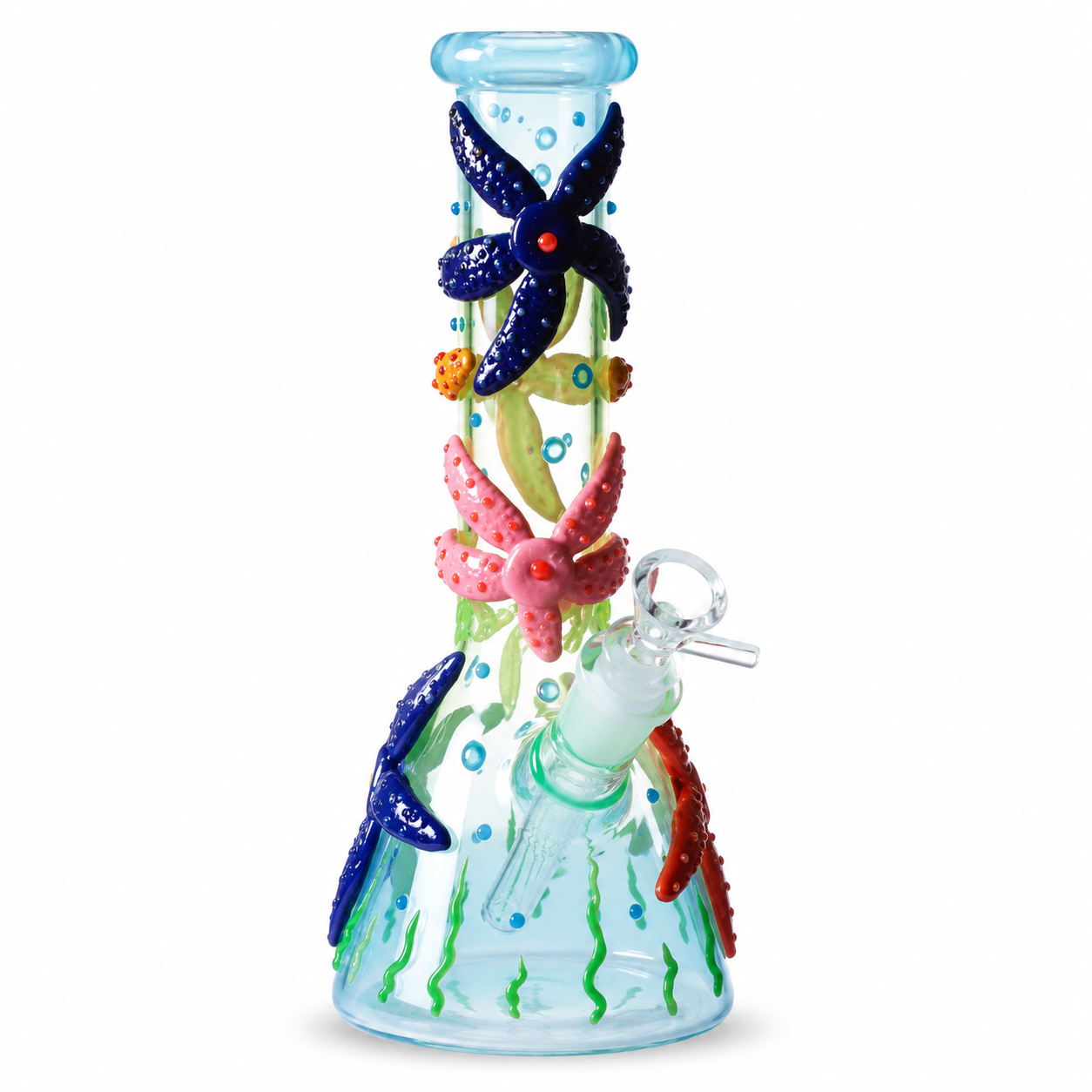 10” Beaker Bong | GLOW IN THE DARK | Starfish
