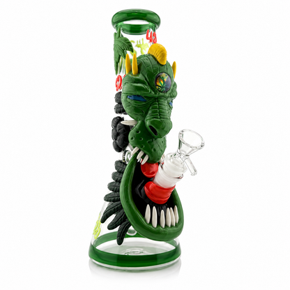 10” Beaker Bong | GLOW IN THE DARK | Tiki