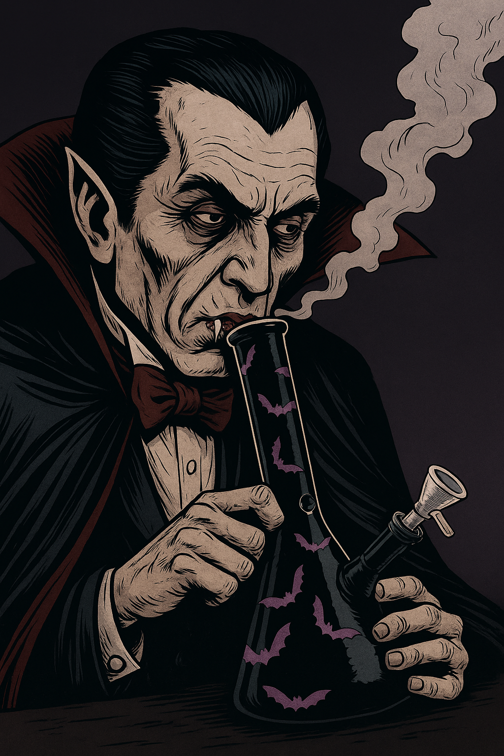 Vampire smoking weed