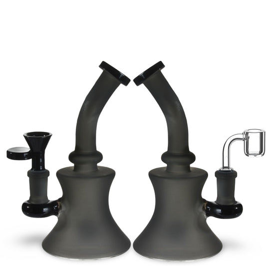6.5” Midnight Hourglass Bong + Dab Rig Combo