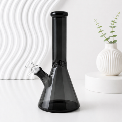 10” Translucent Black Beaker Bong