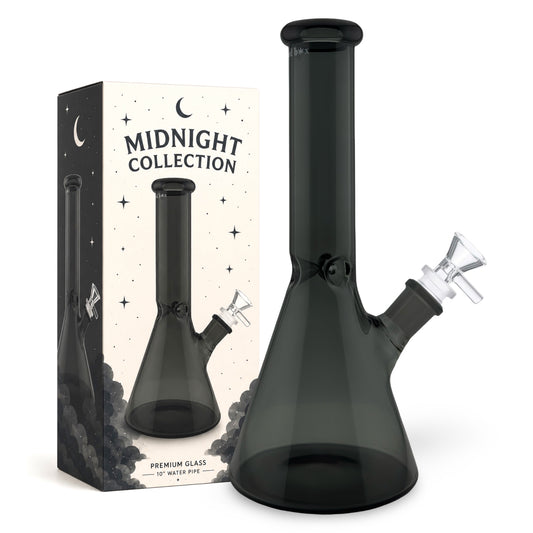 10” Translucent Black Beaker Bong