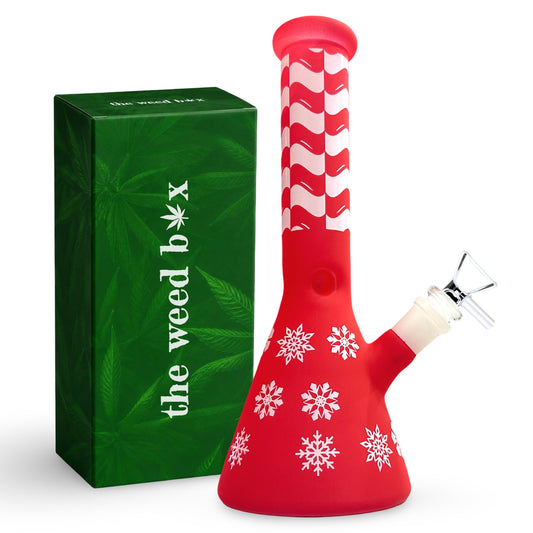 10” Candy Cane Beaker Bong