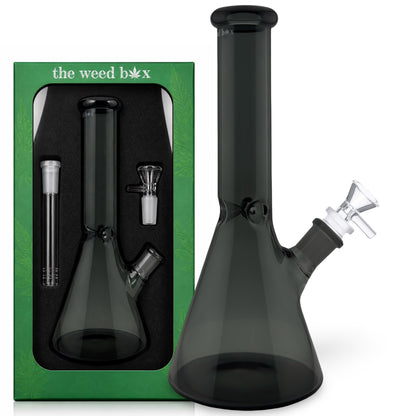10” Translucent Black Beaker Bong