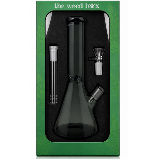 10” Translucent Black Beaker Bong
