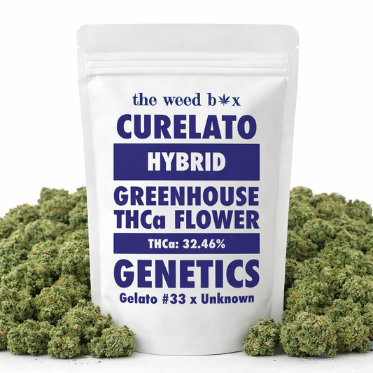 THCa flower Curelato hybrid strain